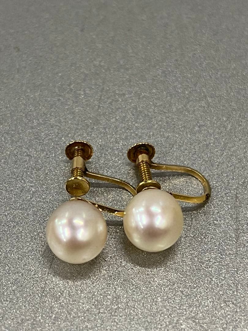 K18 18金　パールイヤリング