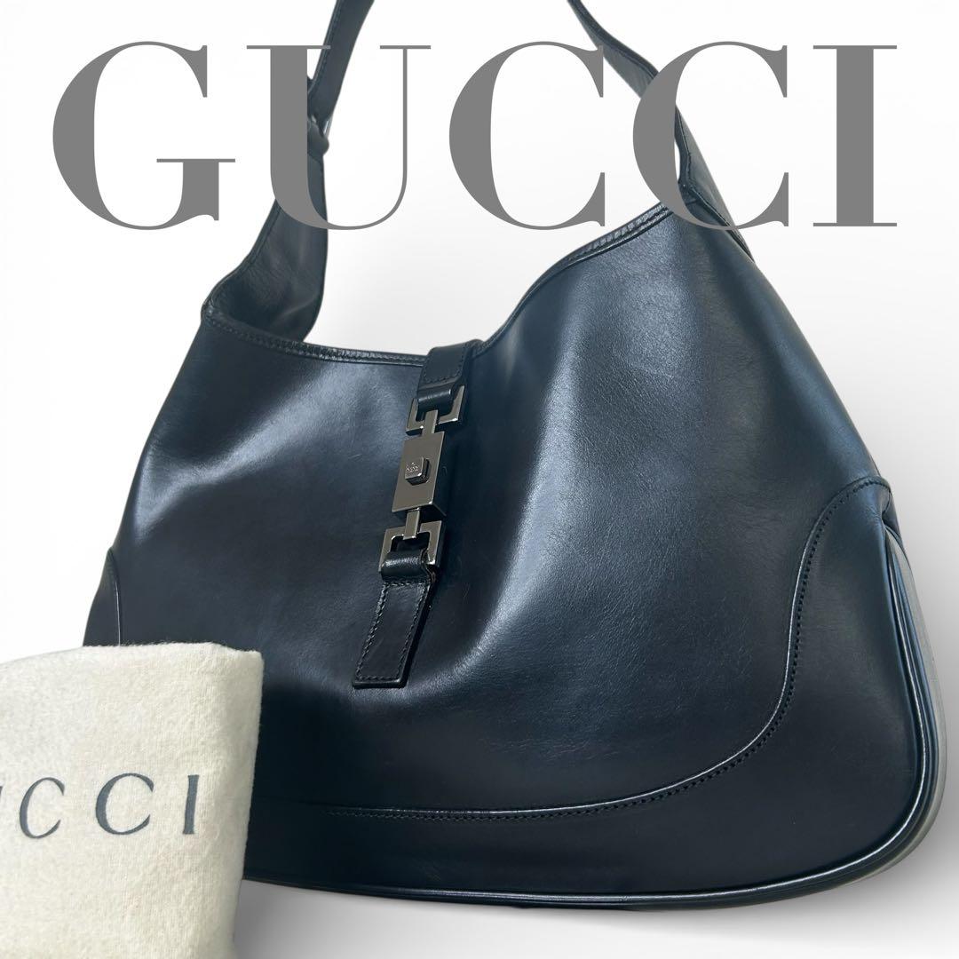 バッグ GUCCI Jackie Hand Bag All Leather Black