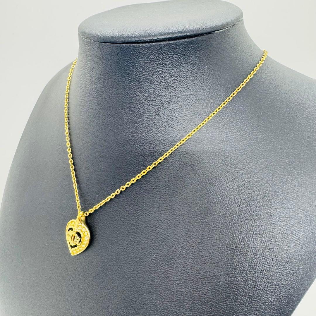 ✨Dior✨ディオール✨CD✨ハート✨ラインストーン✨ゴールド✨ネックレス✨