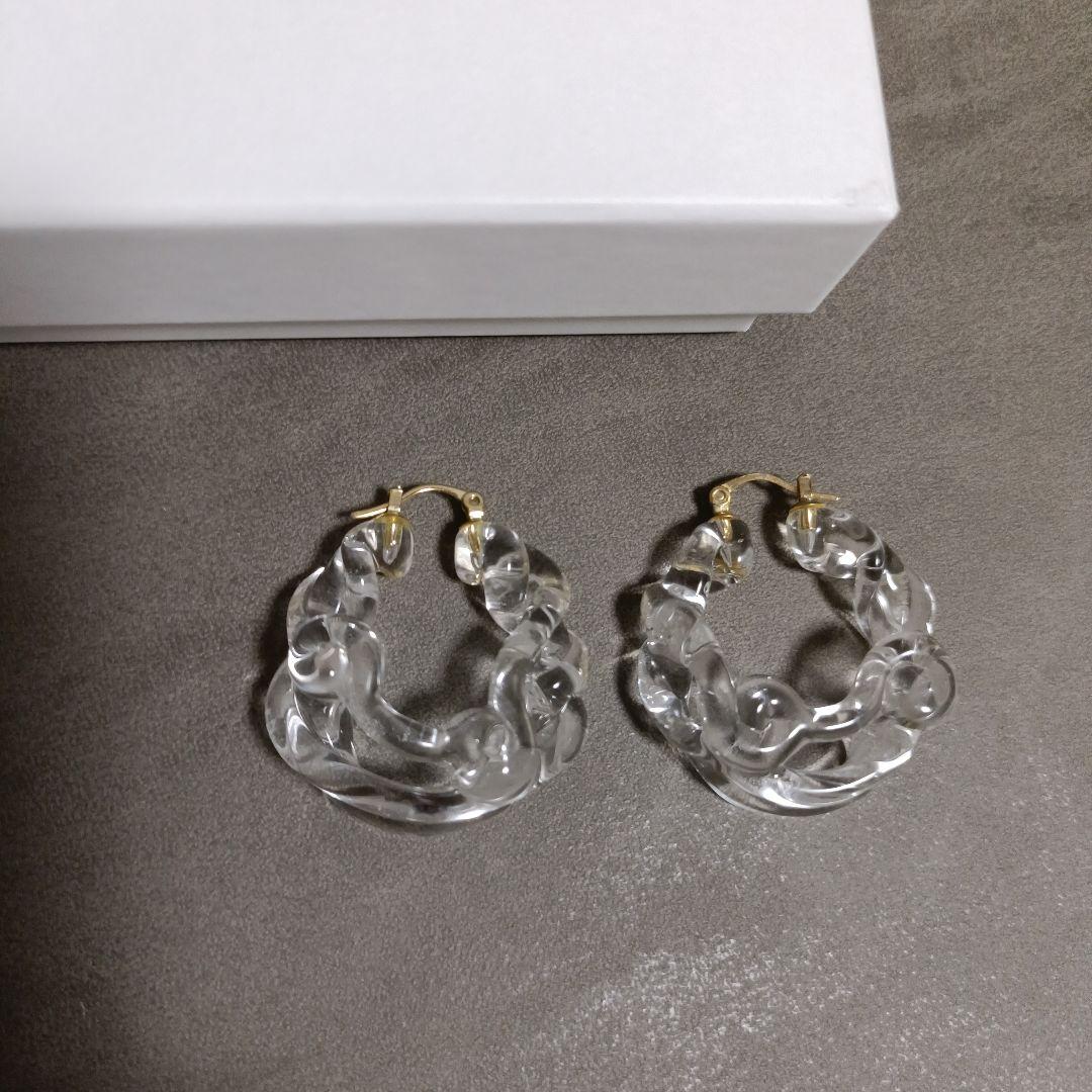 mamekurogouchi フープピアス ゴールドトーン