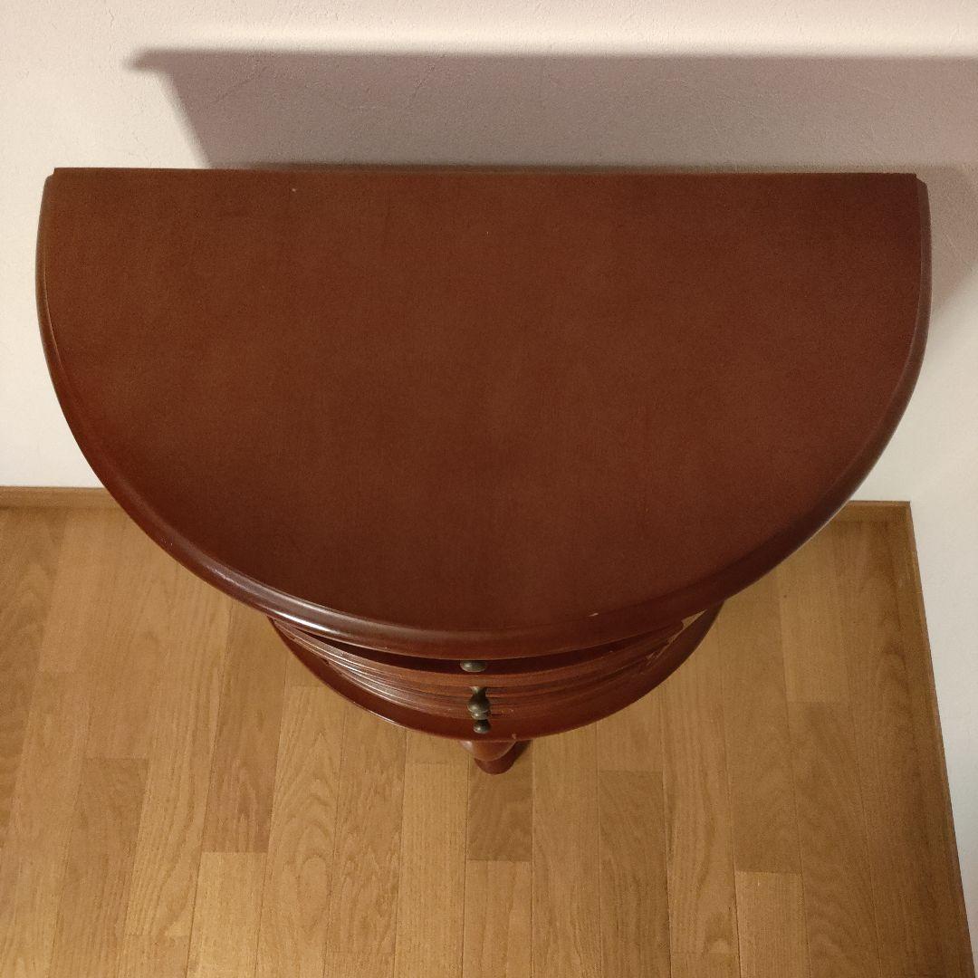 アンティーク調 木製 猫脚 ジュエリーチェスト 4段 半円 猫足 3本足