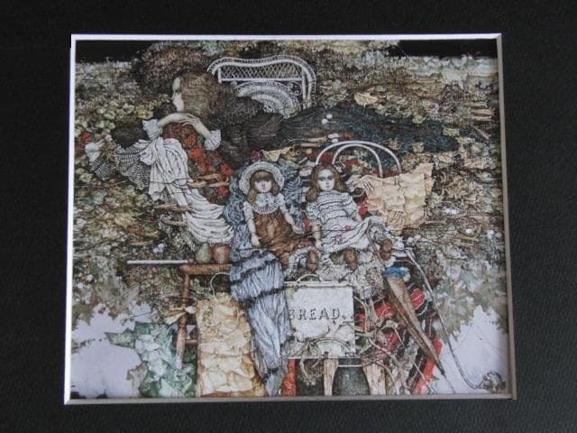 石阪春生、【二つの人形と〈女のいる風景〉】、希少な額装用画集より