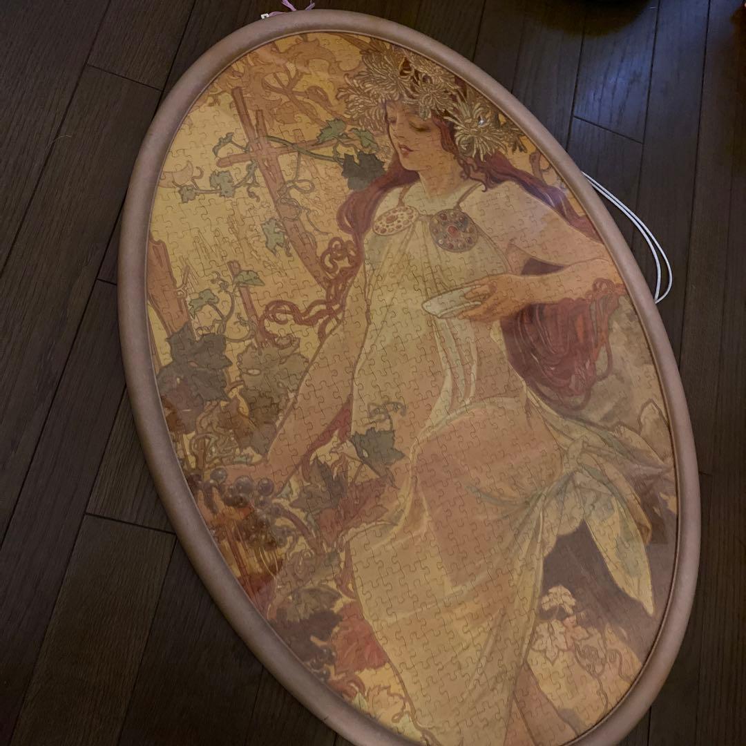 ミュシャ　楕円額縁　大型　ジグソーパズル