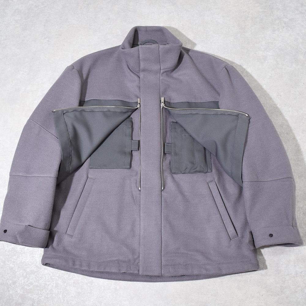 23AW ズッカ zucca 多ポケット ギミック ニットメルトン ブルゾン