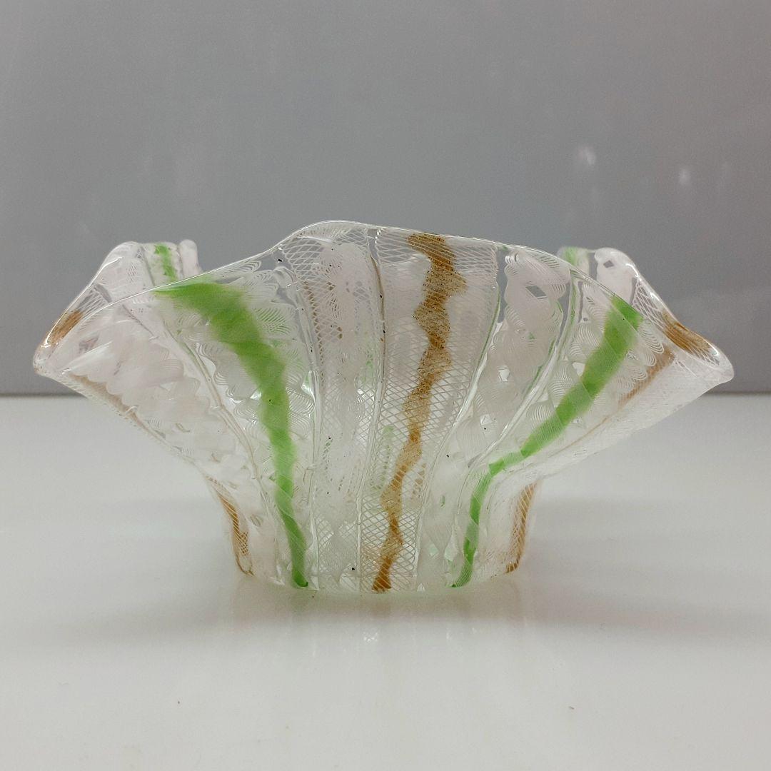 MURANO ヴィンテージ ムラノ 金彩 レース お碗 皿