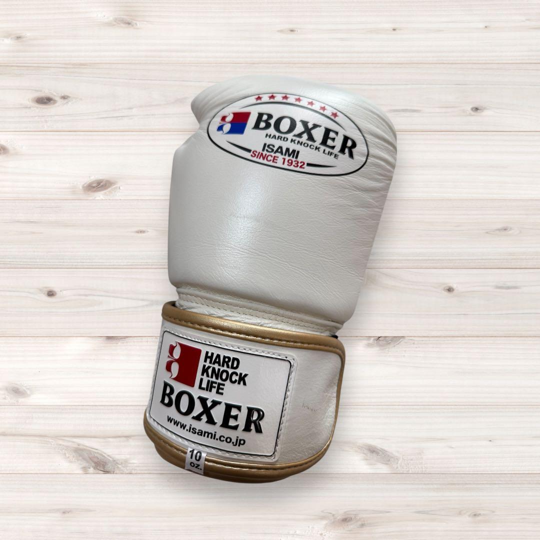 【中古】ISAMI BOXER ボクシンググローブ 白 10オンス