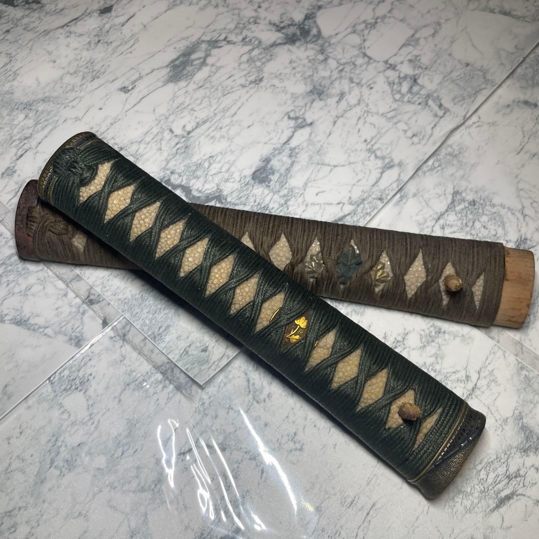 刀装具 セット 柄 刀 脇差 短刀 目釘 時代物 骨董品 アンティーク 蔵出し