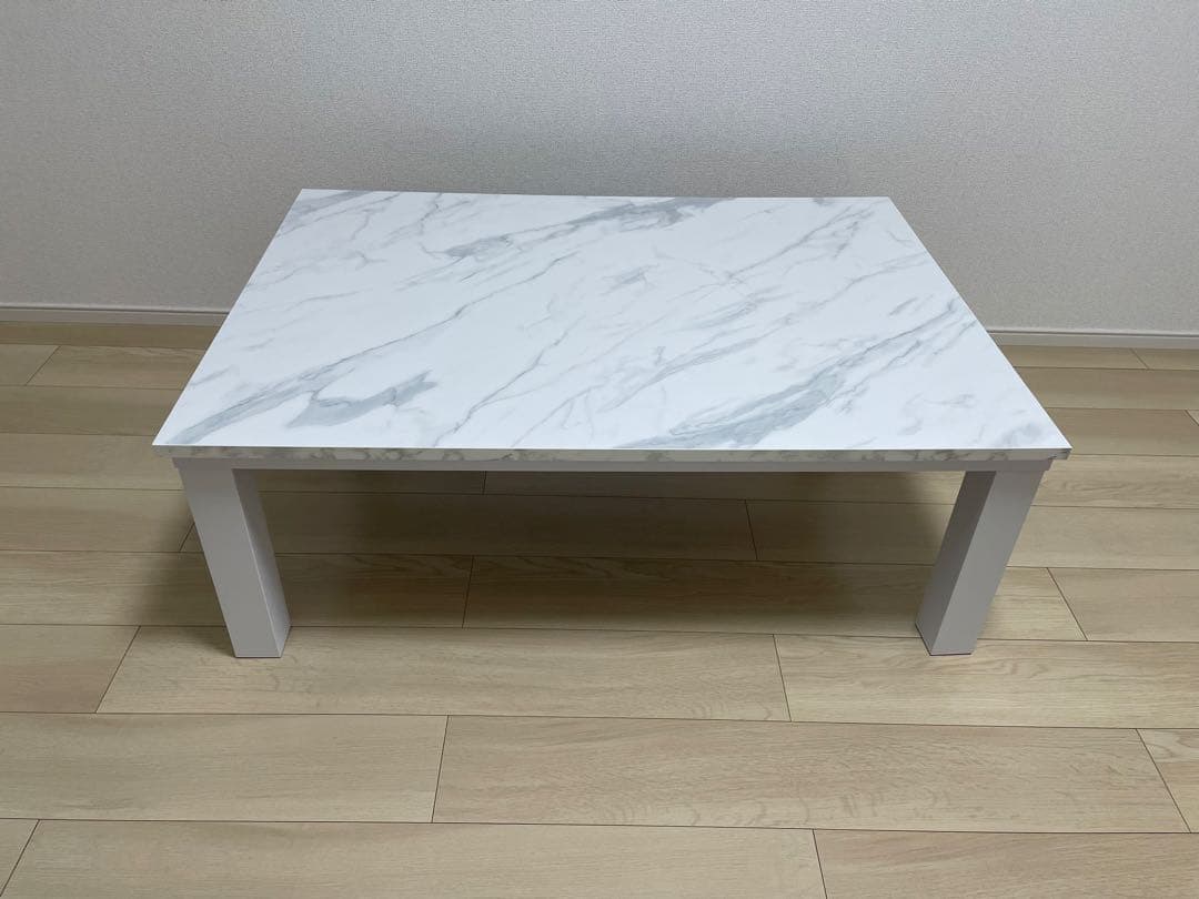 【美品】ニトリこたつテーブルLM23105WH大理石調ホワイトたのメル便対応