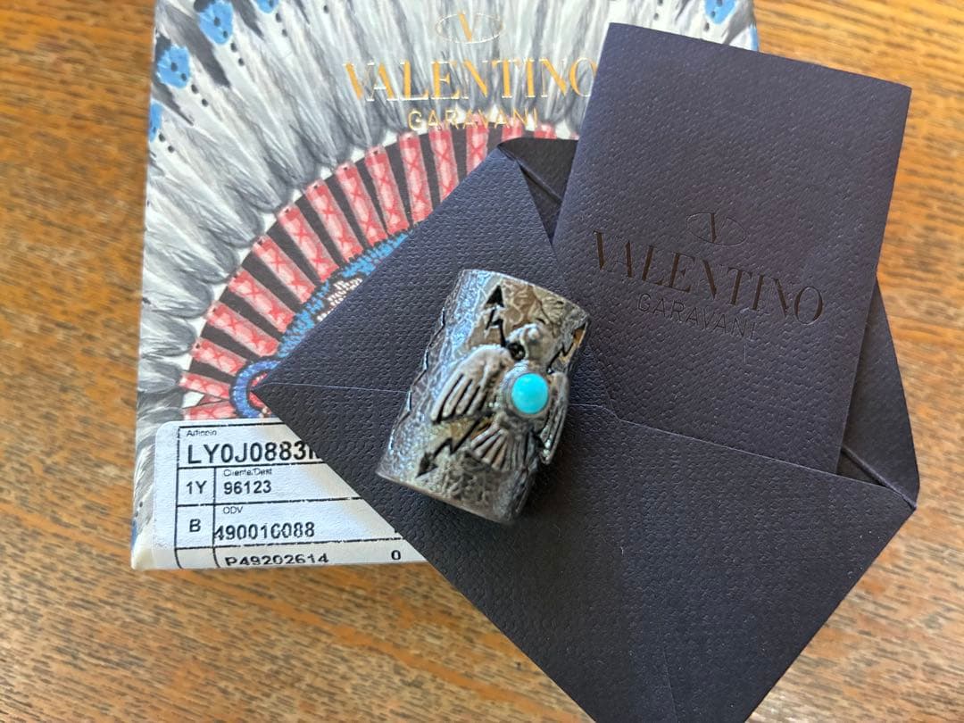 VALENTINO スカーフリング インディアンジュエリー　ナバホサンダーバード