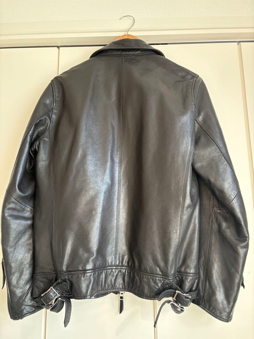 NANO universe ナノユニバース　シングルライダースジャケット 黒