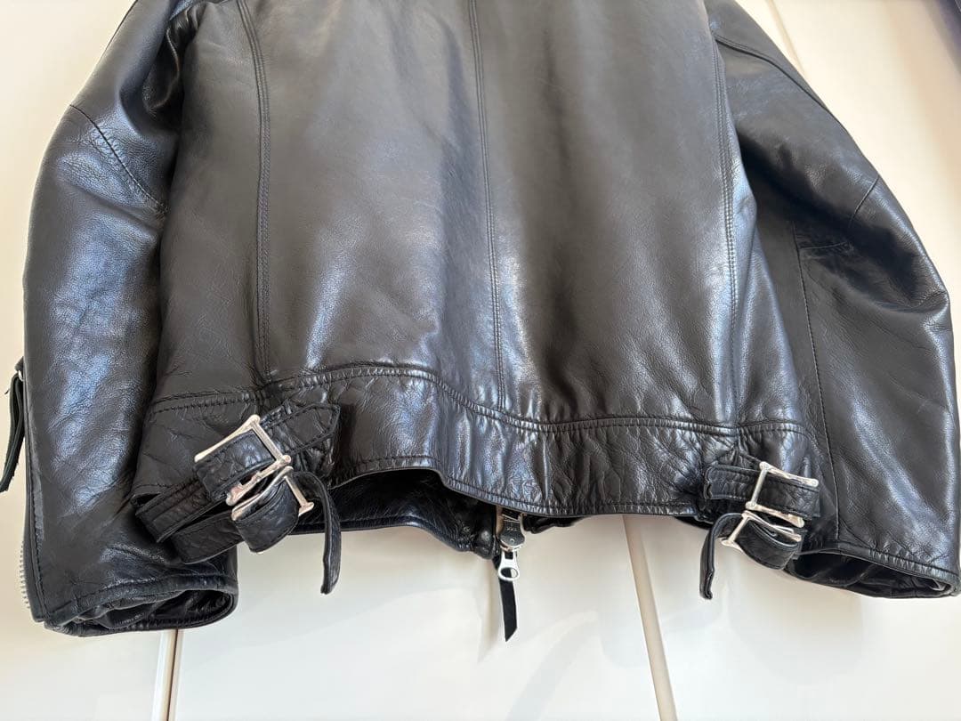 NANO universe ナノユニバース　シングルライダースジャケット 黒