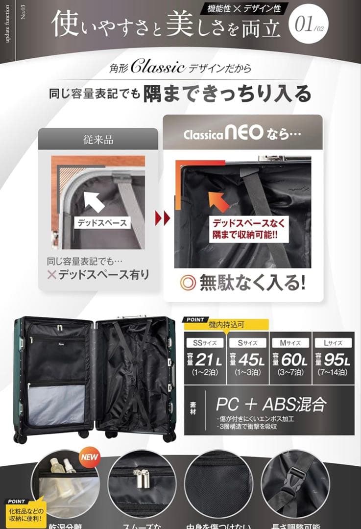 C.jutro スーツケース Mサイズ