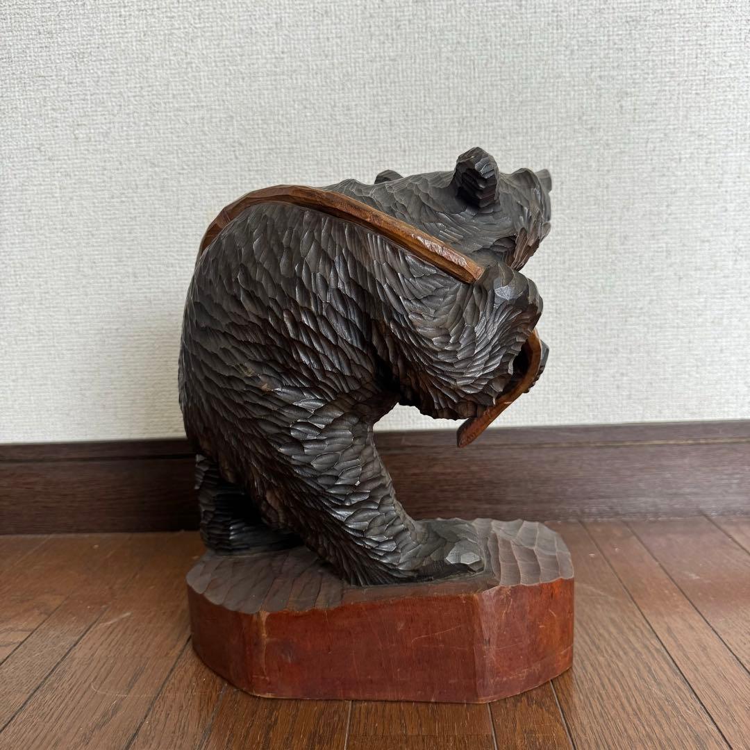 北海道 木彫り 熊 アイヌ 民藝 置物 古道具 ビンテージ お土産 民芸品