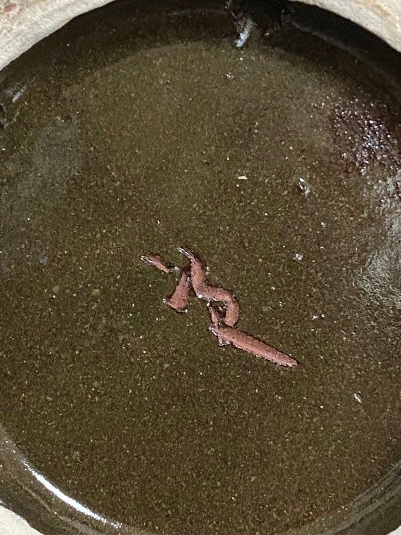 金城次郎 壺屋焼 魚文皿　菓子皿　沖縄　人間国宝　本人直筆共箱