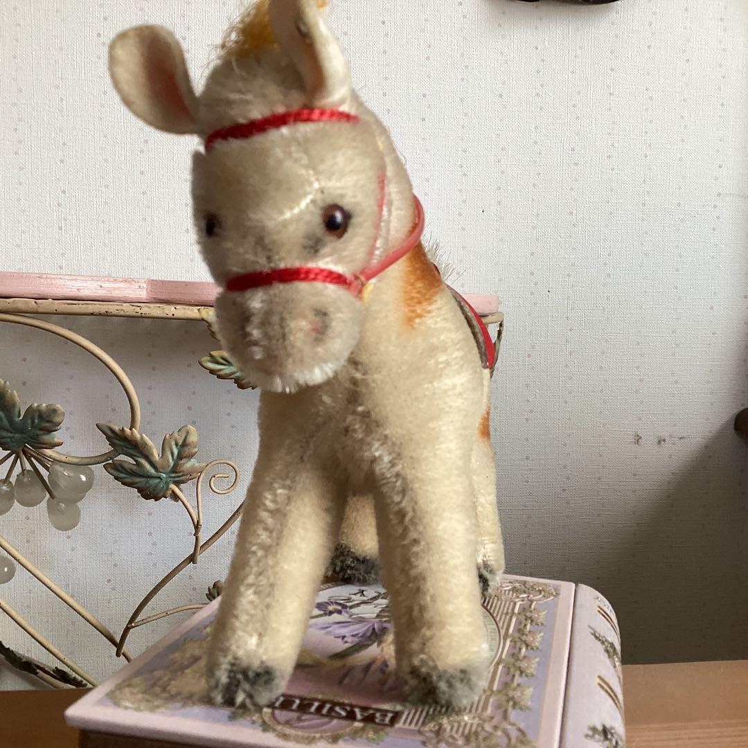 ヴィンテージシュタイフ　アンティーク　ロバ　仔馬　ロッキングホース木馬