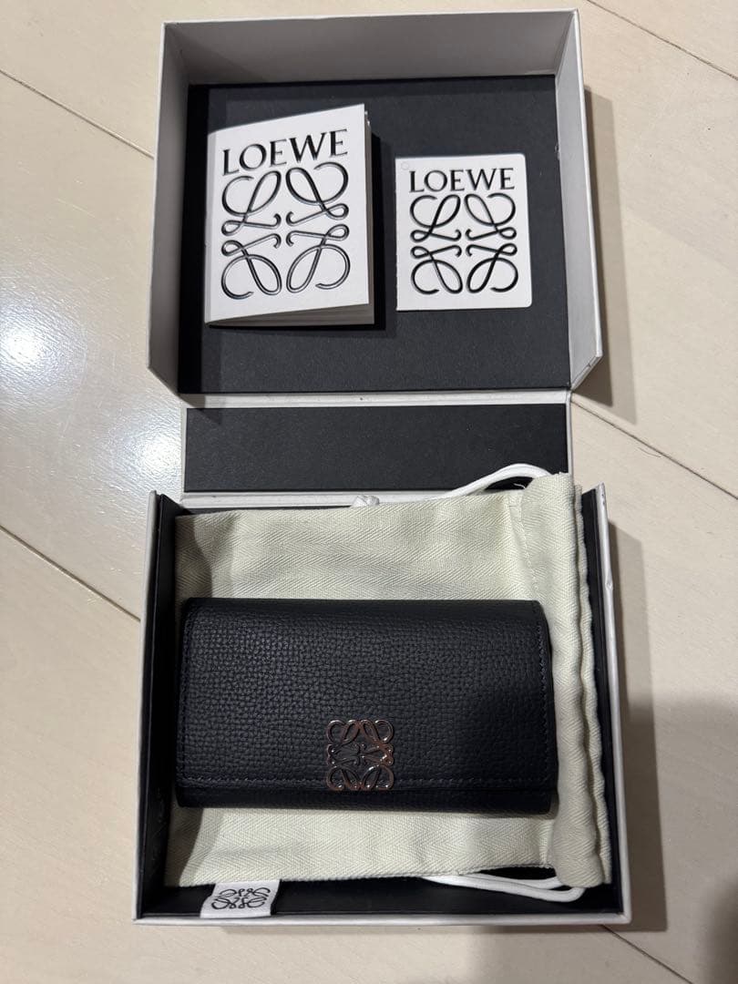 LOEWE アナグラム キーケース ペブルグレインカーフ 確実正規品 ロエベ
