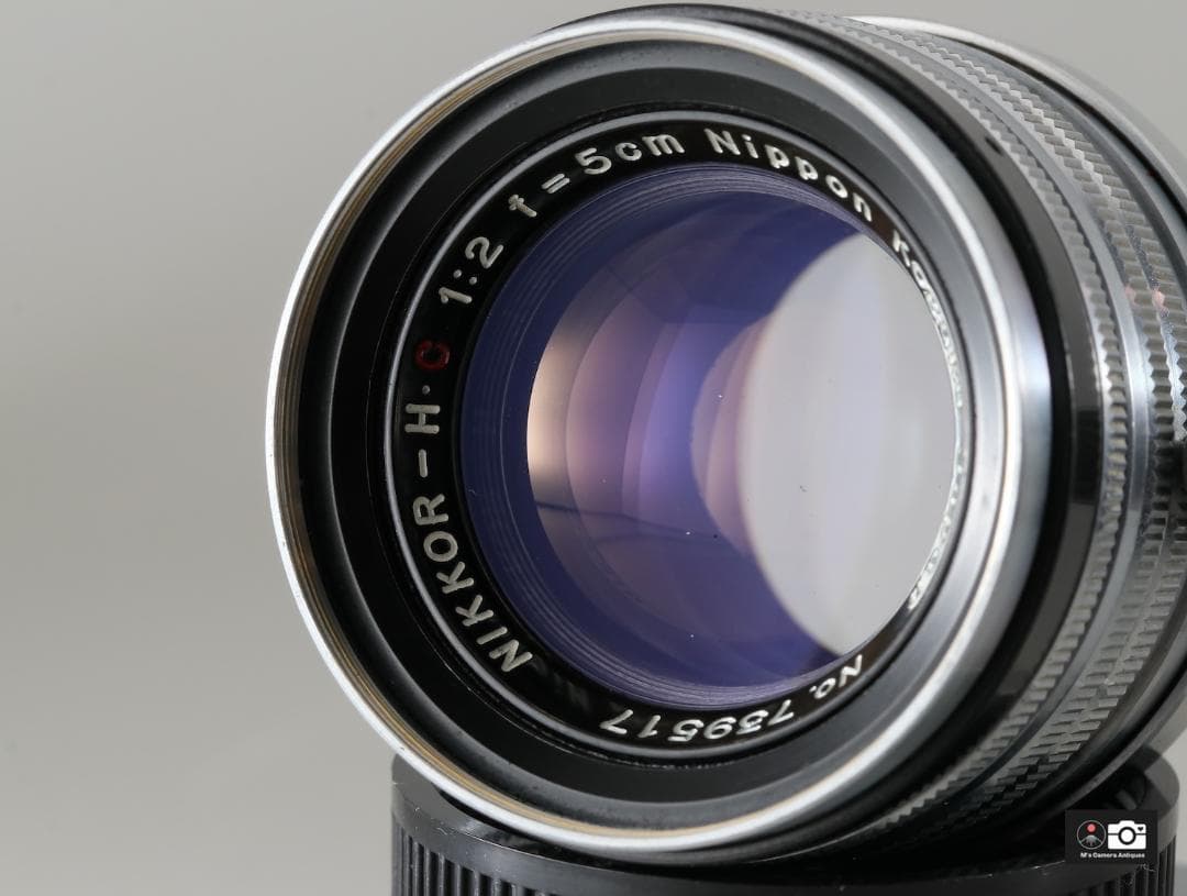 美品Nikkor H C 5ｃm F/2 黒帯ライカＬ３９レンズ整備済２