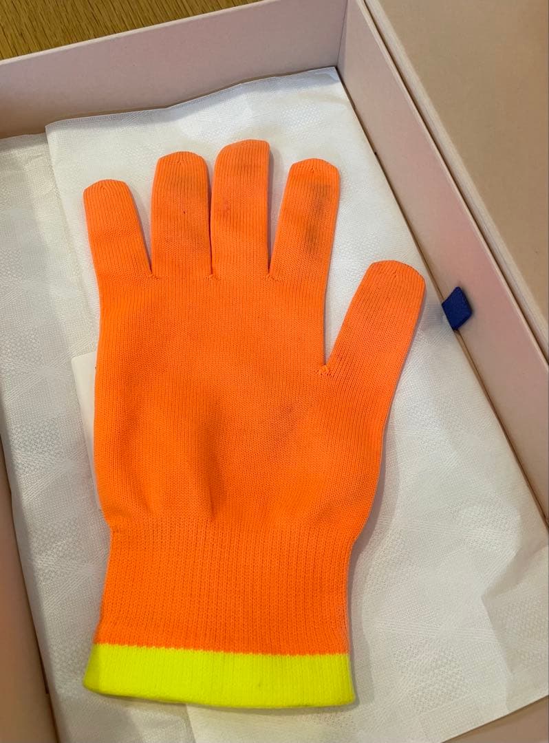 Louis Vuitton ロゴ入り手袋 ゴンアールジービー　オレンジ