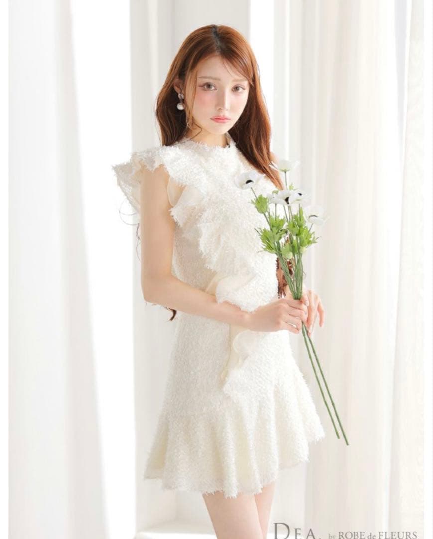 DEA. フリルアイボリードレス Sサイズ