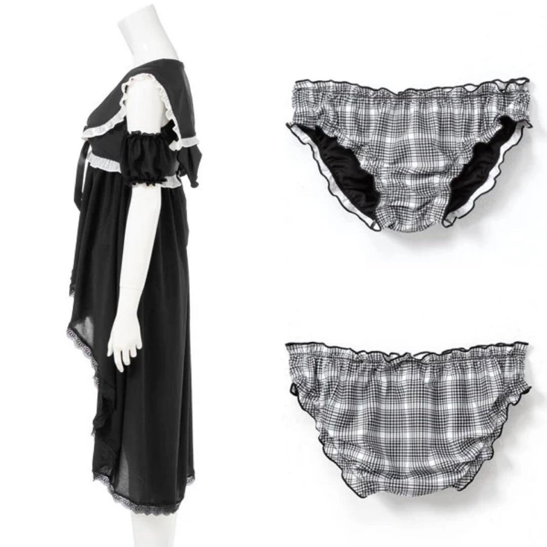 サンリオ クロミ セーラー水着 ビキニ 夢展望 チェック Mサイズ