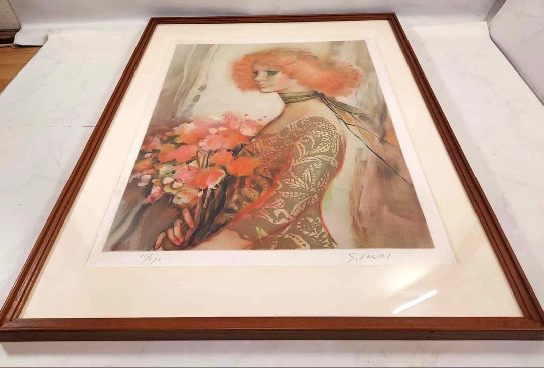 今井幸子 リトグラフ 肖像画 人物画 絵画