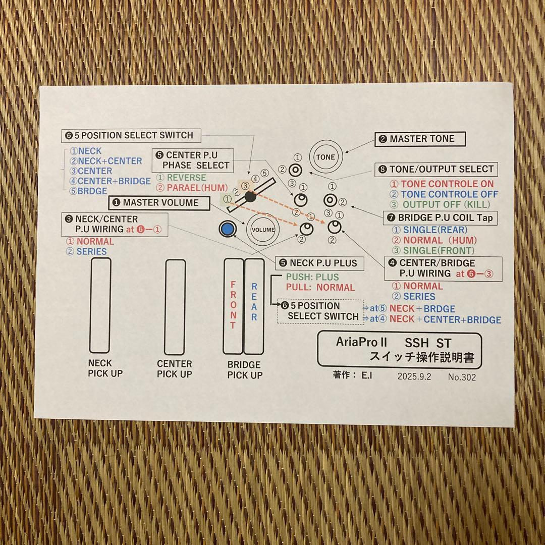 ☆美品　新機能満載　AriaPro II MA SSH ST