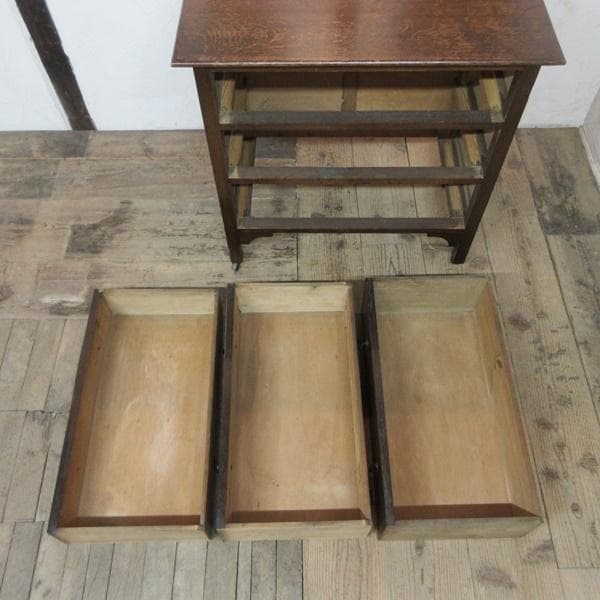 イギリス アンティーク 家具 チェスト ドロワーズ 3段引き出し 6093e