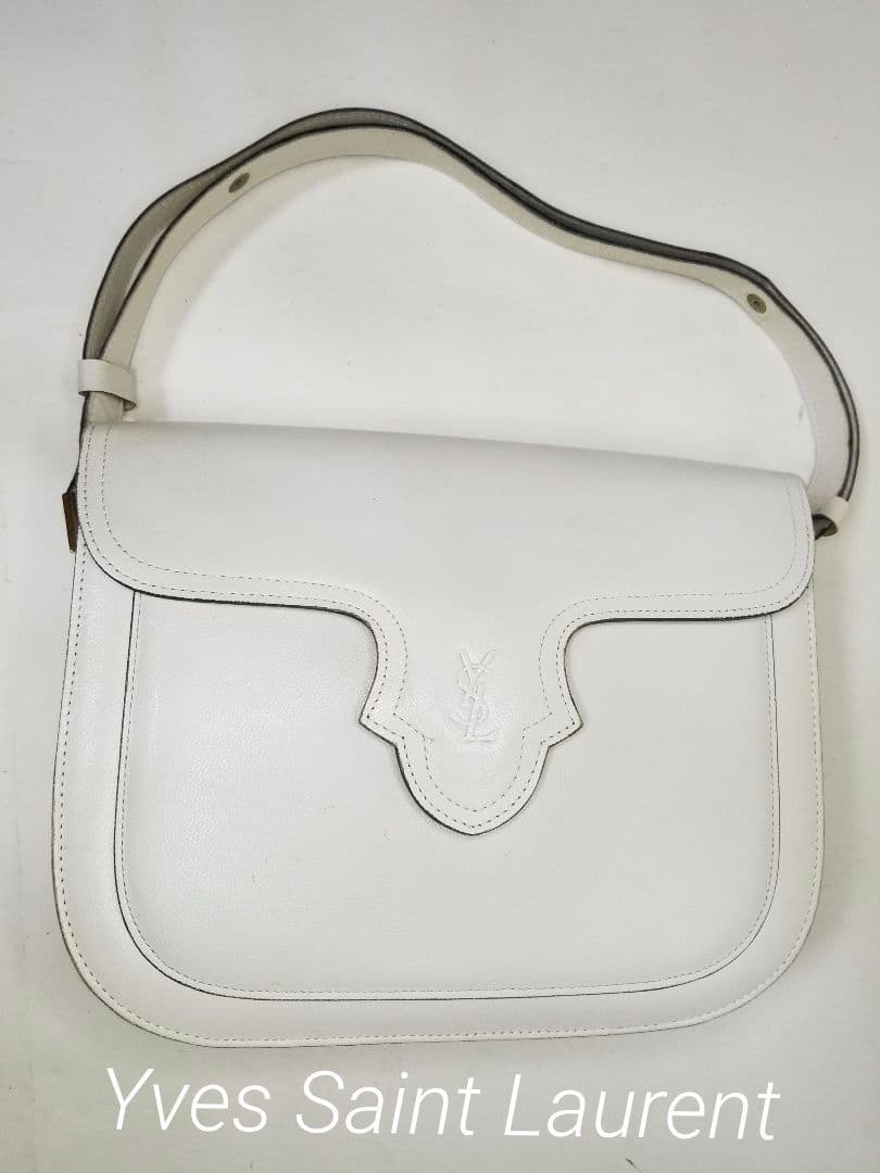 YSL イヴサンローラン レザー フラップ ワン ショルダーバッグ ２WAY