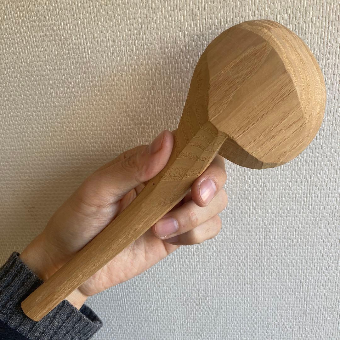 希少品　新子薫　栗の木杓子　のし杓子　奈良大塔坪杓子　くるみの木　三谷龍二