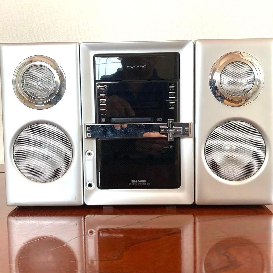 SHARP CD/MD/カセット/チューナーコンポ SD-GX2 リモコン付き