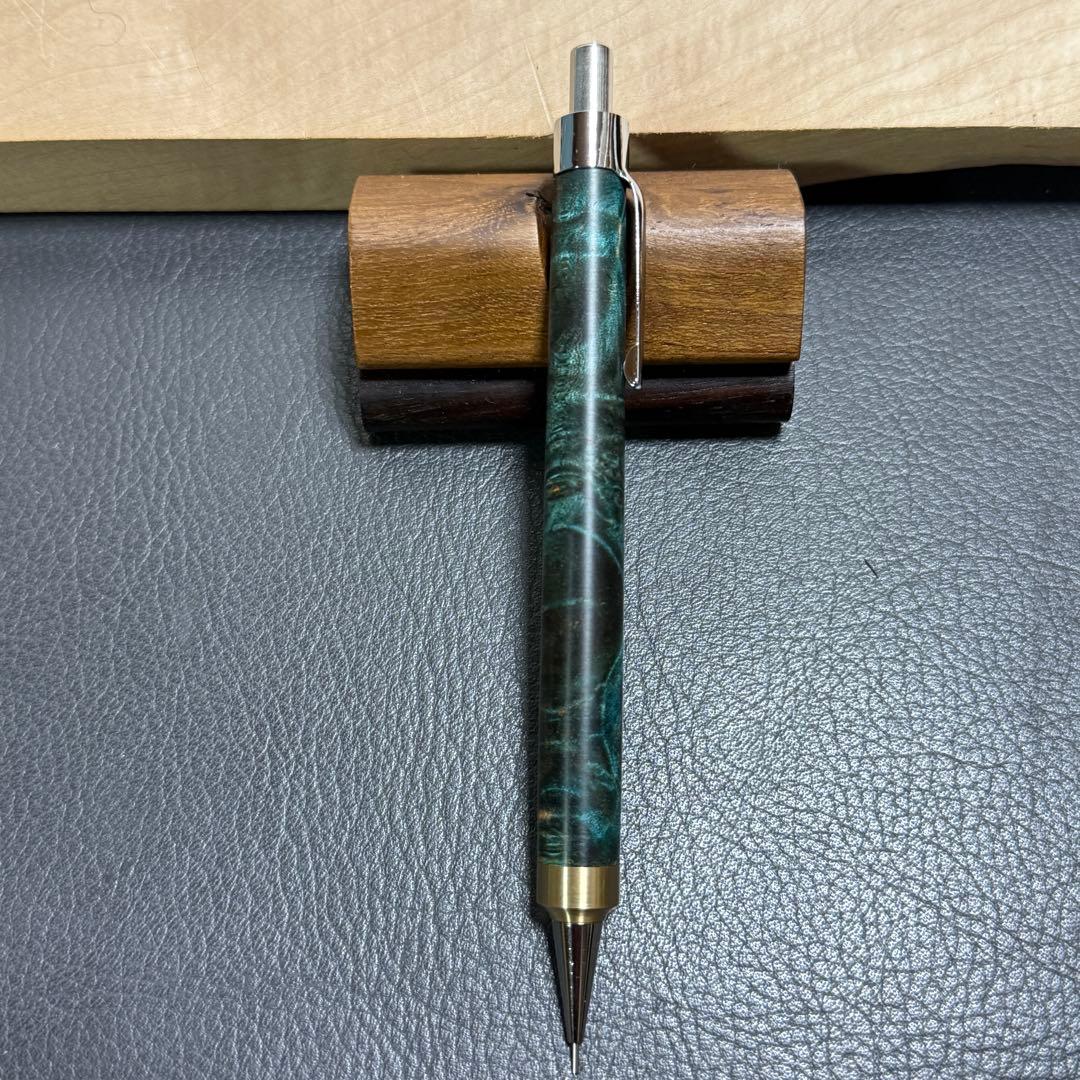 121楓瘤スタビ　木製シャーペン　強低重心R 真鍮