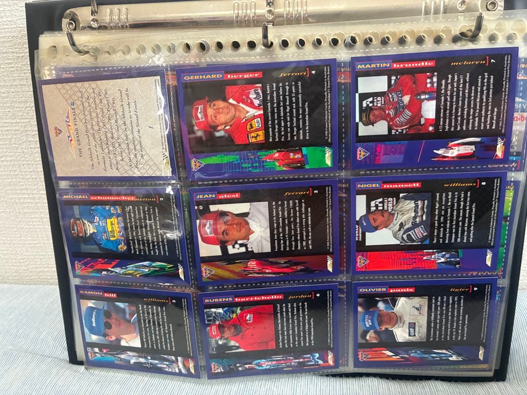 F1 Futera Grand Prix 145枚トレカ、カード入れバインダー付
