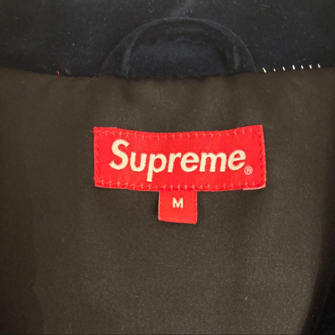 Supreme ネイビー ベロアジャケット M