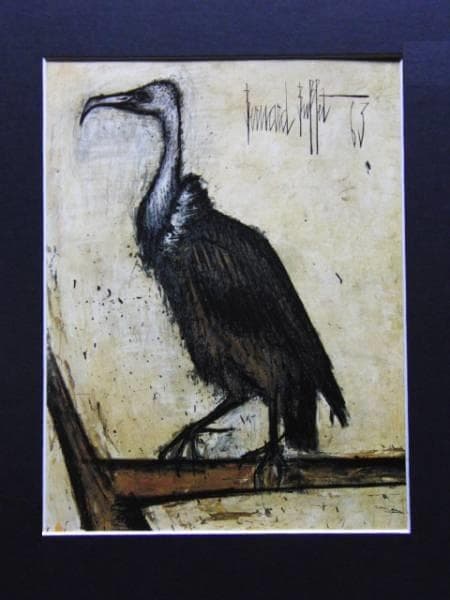 ベルナール・ビュッフェ「LE MUSEUM-Le Condor」希少画集の額装画