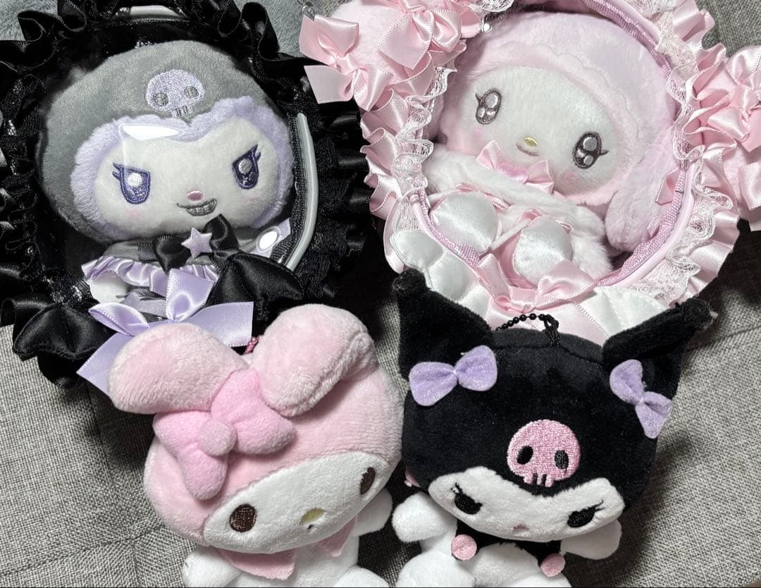 サンリオ クロミ マイメロ てんしとあくまシリーズ ぬいぐるみ ポーチ