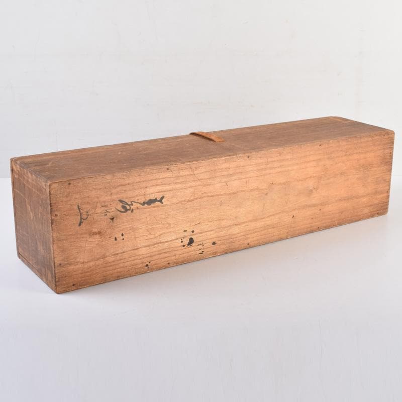 茶道具　竹花入　花筒　銘「萬歳」　在銘　極め箱　C　8328