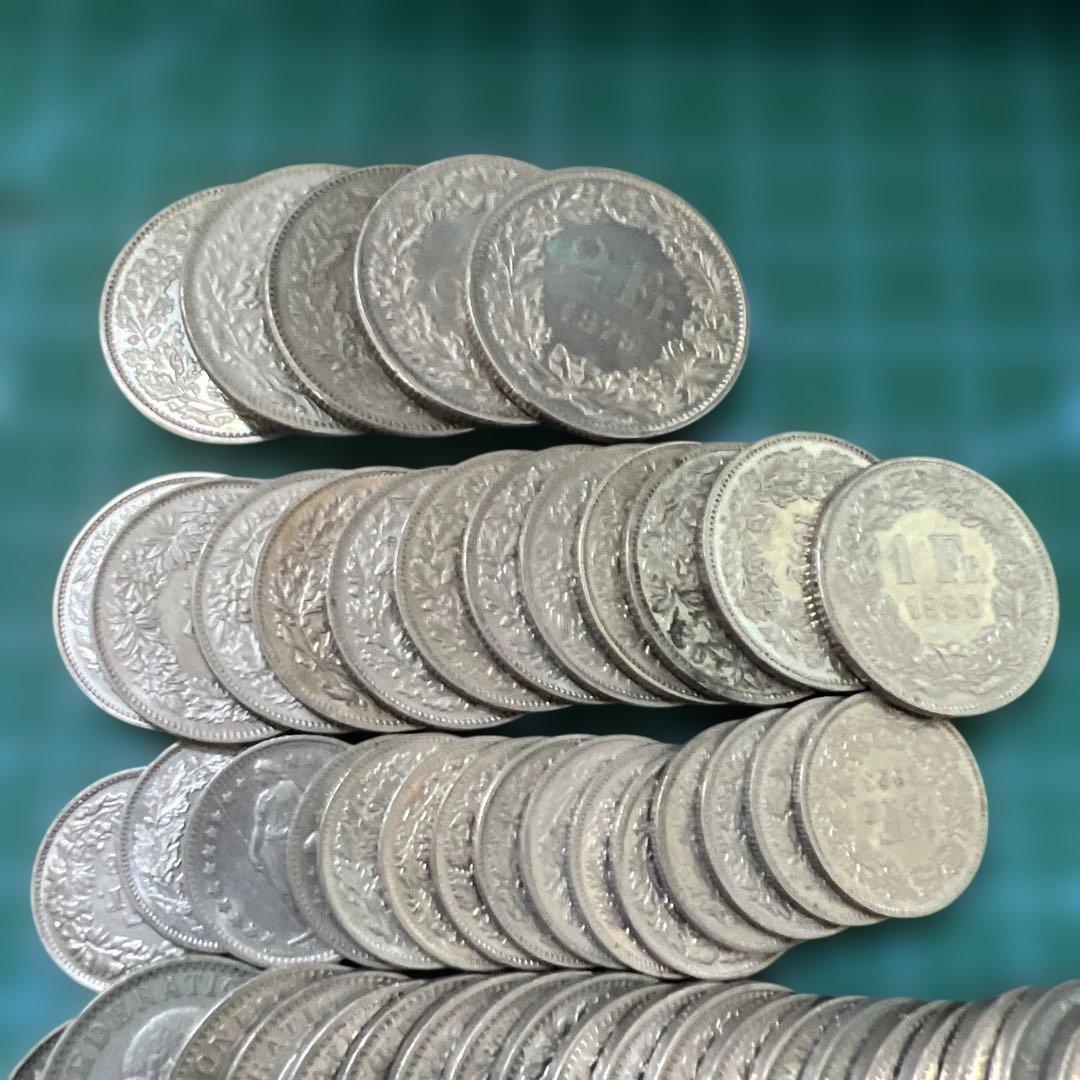 スイス古銭まとめ 219枚 外国 まとめ売り コレクション・学習教材用