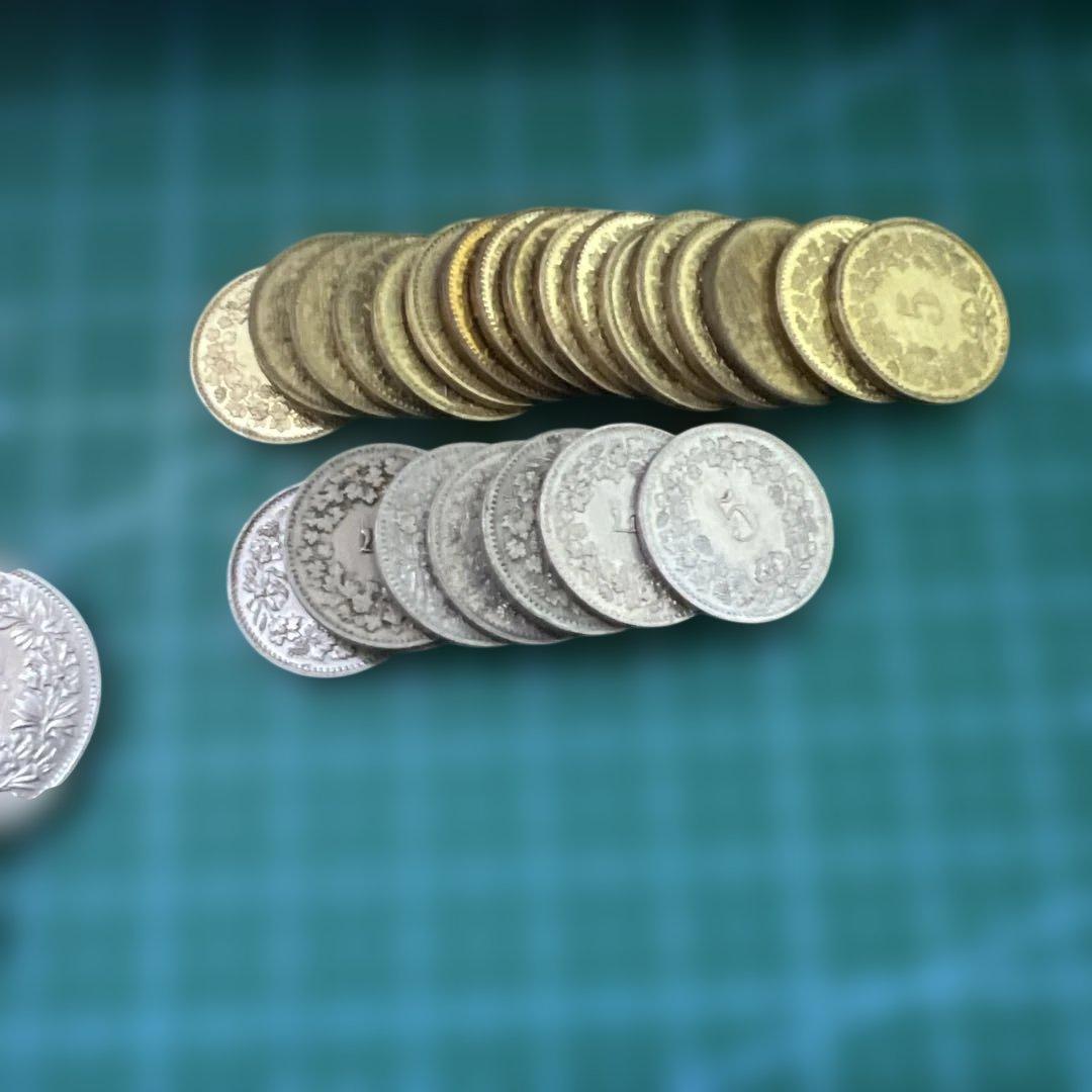 スイス古銭まとめ 219枚 外国 まとめ売り コレクション・学習教材用