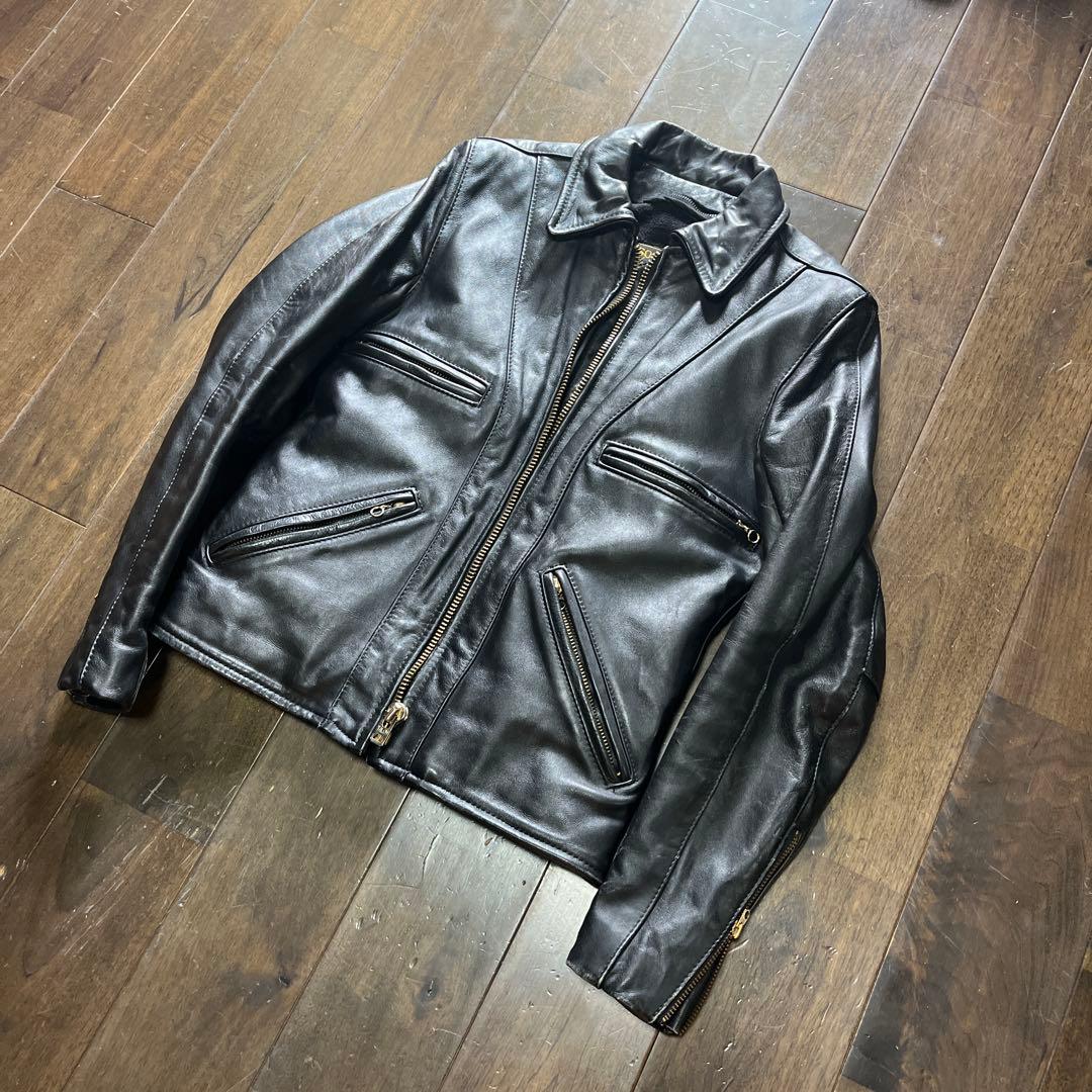 VANSONバンソン　シングルライダースジャケット