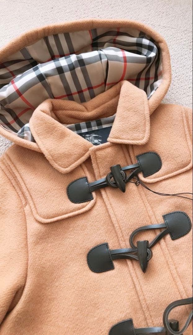 バーバリー 美品　ダッフルコート キャメル 90 定番人気 ノバチェック