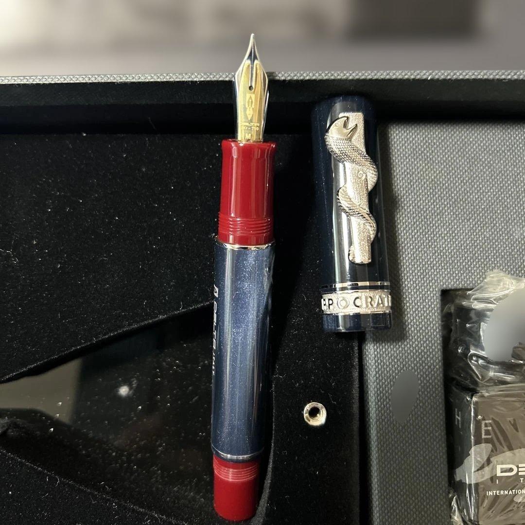 【値下げ】新品 未使用　希少　デルタ万年筆 ヒポクラティカ 万年筆　ニブM