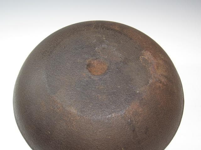 【セール】☆　大徳寺　細合喝堂　自筆釜　かわいらしい形の釜です☆y244