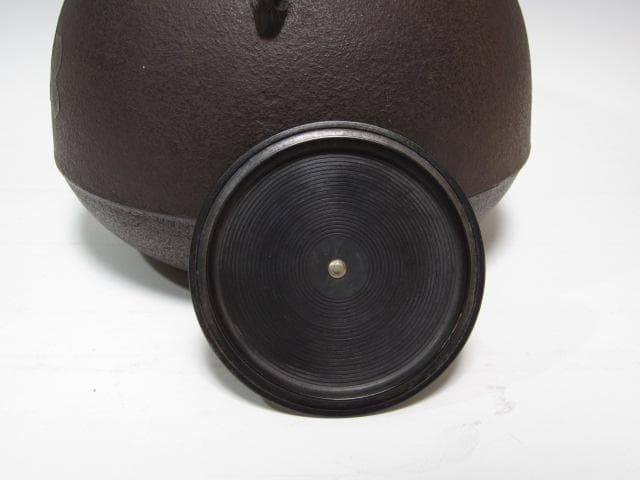 【セール】☆　大徳寺　細合喝堂　自筆釜　かわいらしい形の釜です☆y244