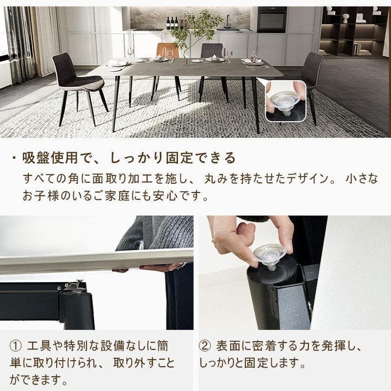 新品セラミックダイニングテーブル 5点セット　ホワイト160CM 高級感　耐久性