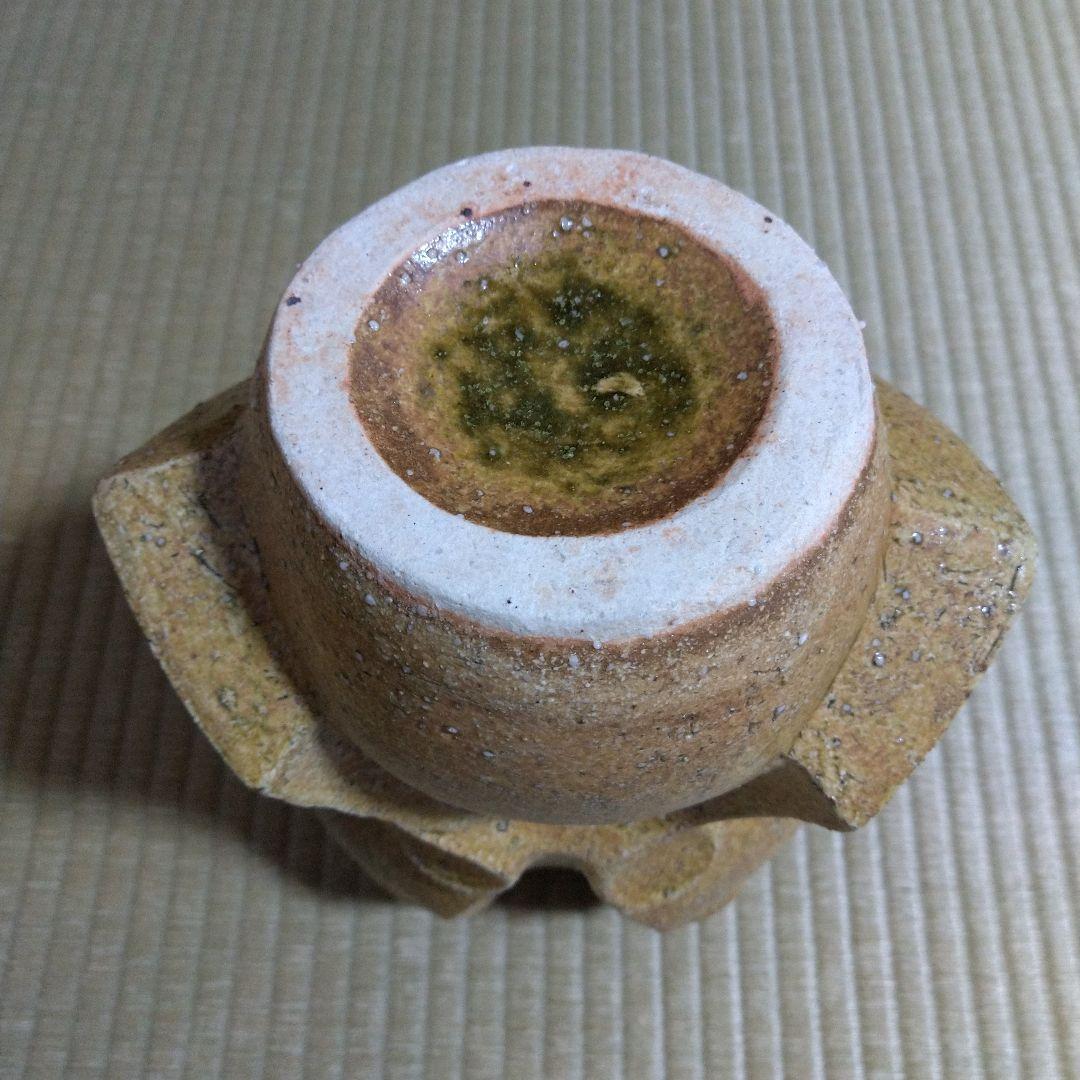 河井創太　灰釉双魚扁壷　桐共箱　黄布・栞付き