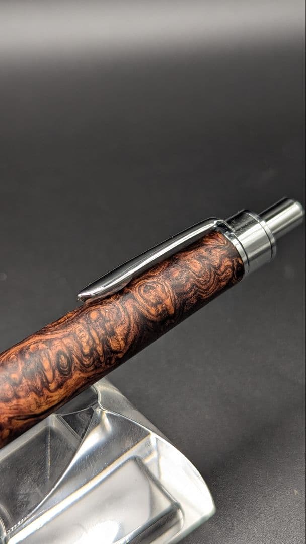 327ペン工房翌檜　超極上　ホンジュラスローズウッド　瘤杢　木軸シャーペン