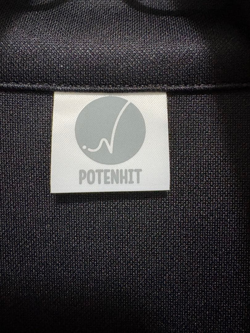 ポテンヒット トラックジャケットLサイズ 天竺鼠川原モデル（ブラック/パープル）