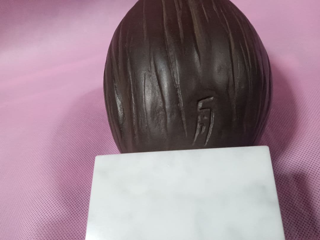 船越保武作　ブロンズ像　\"K嬢\"　銘有　高さ21センチ 彫刻オブジェ