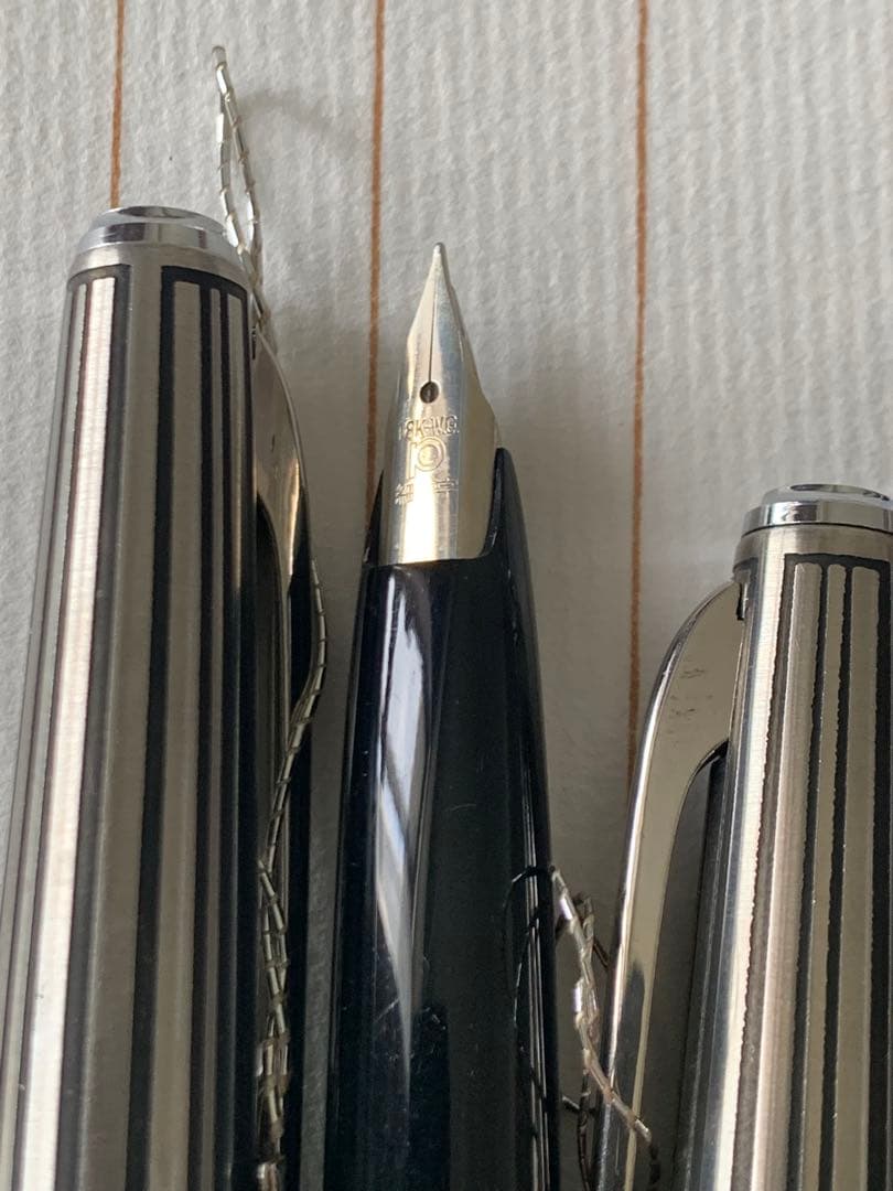 廃番 プラチナ 蝕刻 万年筆 18K WG 3本まとめ