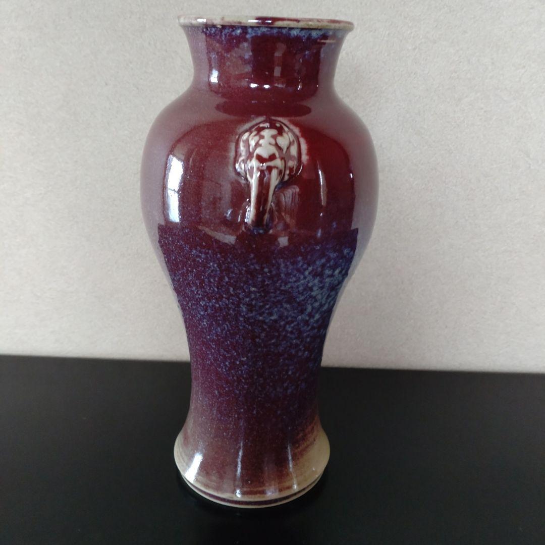 均窯花入　象耳付花入　16代永楽善五郎 　永楽即全　共箱